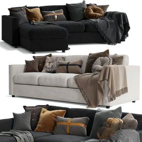 现代双人沙发模型